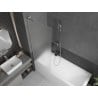 Mexen Next L Badewannenwand 1-flügelig 70 x 150 cm, matt, gebürsteter Nickel - 895-070-000-03-30-97