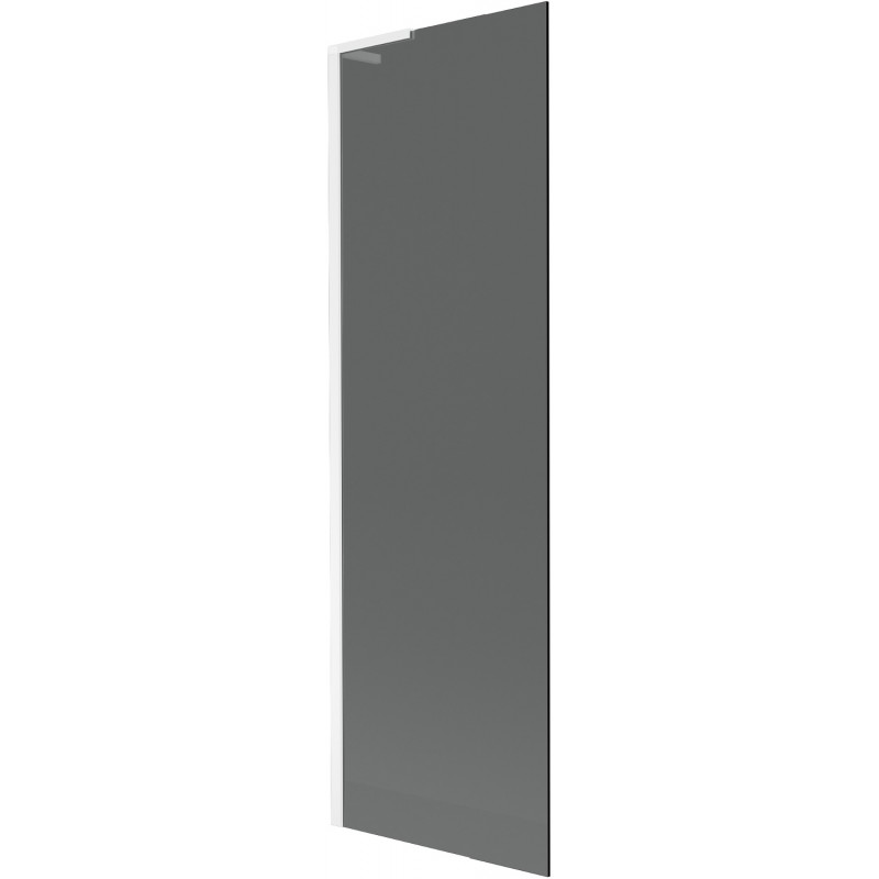 Mexen Next L Badewannenabtrennung 1-flügelig 60 x 150 cm, grafit, weiß - 895-060-000-03-40-20