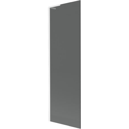 Mexen Next L Badewannenabtrennung 1-flügelig 60 x 150 cm, grafit, weiß - 895-060-000-03-40-20
