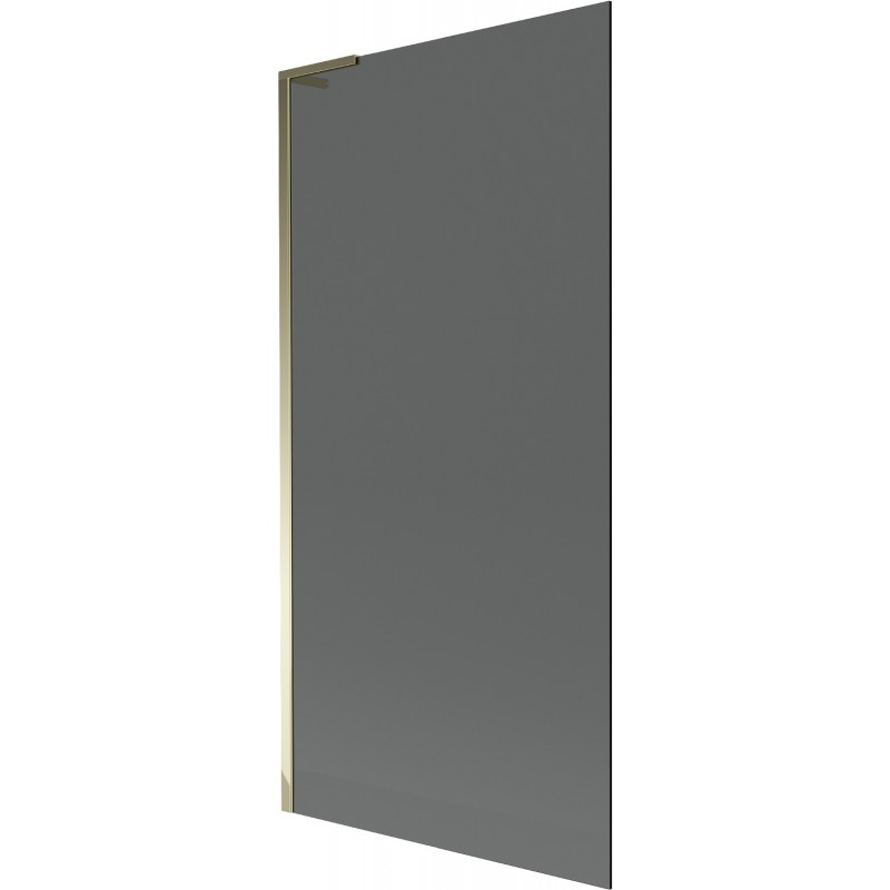 Mexen Next L Badewannenfaltwand 1-flügelig 90 x 150 cm, Graphit, Gold - 895-090-000-03-40-50