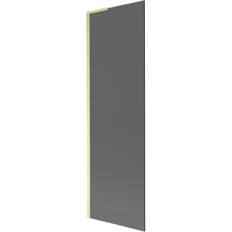 Mexen Next L Badewannenabtrennung 1-flügelig 60 x 150 cm, grafit, gebürstetes Gold - 895-060-000-03-40-55