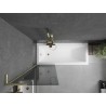Mexen Next L Badewannenabtrennung 1-flügelig 60 x 150 cm, grafit, gebürstetes Gold - 895-060-000-03-40-55