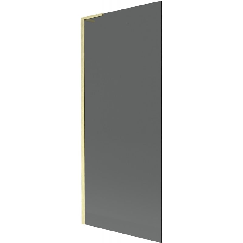 Mexen Next L Badewannenabtrennung 1-flügelig 80 x 150 cm, grafit, gebürstetes Gold - 895-080-000-03-40-55
