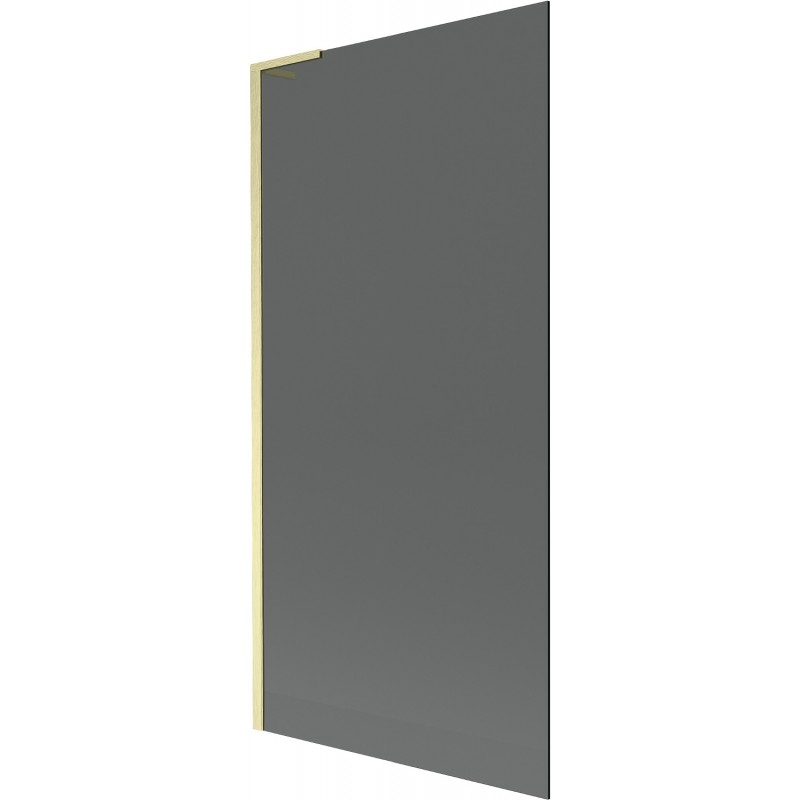 Mexen Next L Badewannenwand 1-flügelig 90 x 150 cm, grafit, gebürstet gold - 895-090-000-03-40-55
