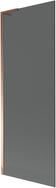 Mexen Next L Badewannenabtrennung, 1-flügelig, 70 x 150 cm, Graphit, Roségold - 895-070-000-03-40-60