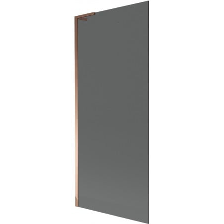 Mexen Next L Badewannenaufsatz 1-flügelig 80 x 150 cm, Graphit, Roségold - 895-080-000-03-40-60