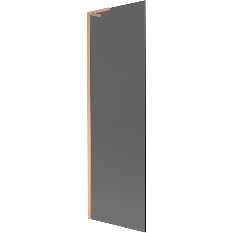Mexen Next L Badewannenabtrennung, 1-flügelig, 60 x 150 cm, Graphit, gebürstetes Kupfer - 895-060-000-03-40-65