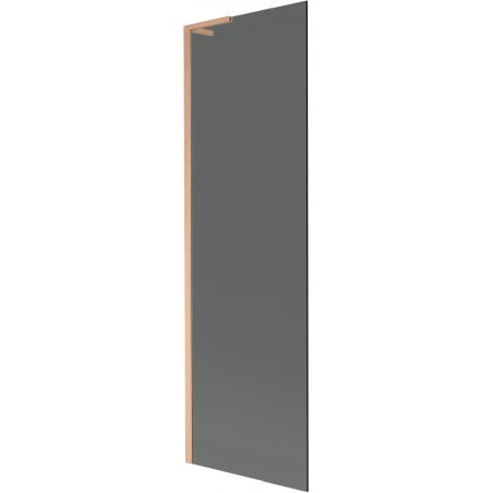 Mexen Next L Badewannenabtrennung, 1-flügelig, 60 x 150 cm, Graphit, gebürstetes Kupfer - 895-060-000-03-40-65