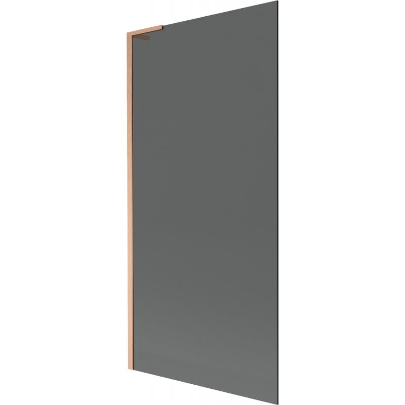 Mexen Next L Badewannenabtrennung 1-flügelig 90 x 150 cm, Graphit, gebürstetes Kupfer - 895-090-000-03-40-65