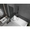 Mexen Next L Badewannenfaltwand 1-teilig 50 x 150 cm, Graphit, Gun Gray gebürstet - 895-050-000-03-40-66