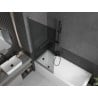Mexen Next L Badewannenfaltwand 1-teilig 80 x 150 cm, grafit, gebürstet Gun Gray - 895-080-000-03-40-66