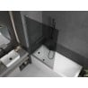 Mexen Next L Badewannenabtrennung 1-flügelig 100 x 150 cm, grafit, gebürstetes Gun Gray - 895-100-000-03-40-66