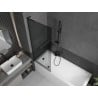 Mexen Next L Badewannenwand 1-flügelig 70 x 150 cm, grafit, schwarz - 895-070-000-03-40-70