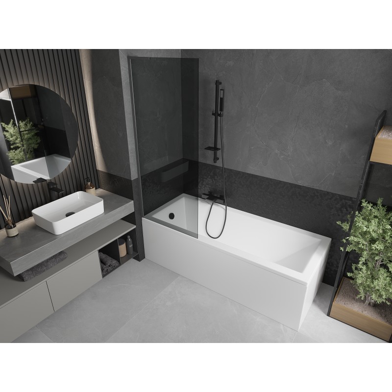 Mexen Next L Badewannenwand 1-flügelig 70 x 150 cm, grafit, Gun Metal - 895-070-000-03-40-95