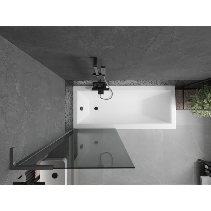 Mexen Next L Badewannenwand 1-flügelig 70 x 150 cm, grafit, Gun Metal - 895-070-000-03-40-95