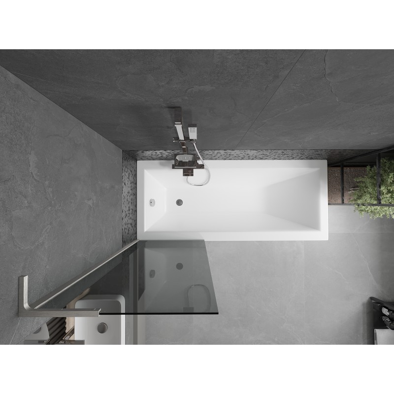Mexen Next L Badewannenfaltwand 1-flügelig 60 x 150 cm, graphit, gebürsteter Nickel - 895-060-000-03-40-97