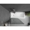 Mexen Next L Badewannenabtrennung, 1-flügelig, 90 x 150 cm, graphit, gebürsteter Nickel - 895-090-000-03-40-97