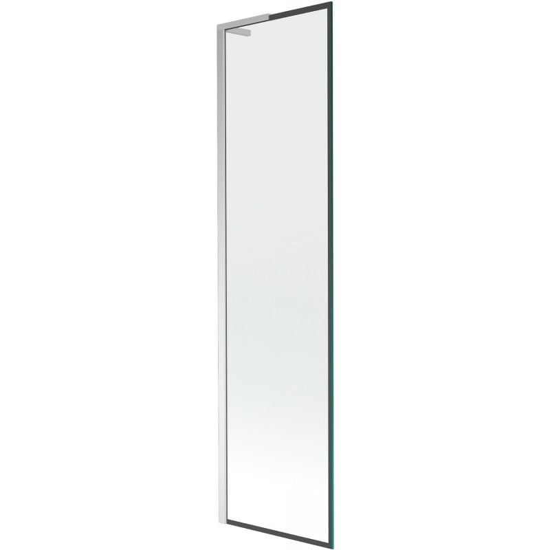 Mexen Next L Badewannenwand 1-flügelig 50 x 150 cm, schwarzer Rahmen, Chrom - 895-050-000-03-70-01