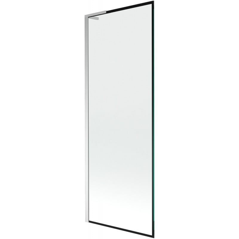 Mexen Next L Badewannenabtrennung 1-flügelig 70 x 150 cm, schwarzer Rahmen, Chrom - 895-070-000-03-70-01