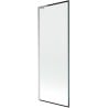 Mexen Next L Badewannenabtrennung 1-flügelig 70 x 150 cm, schwarzer Rahmen, Chrom - 895-070-000-03-70-01