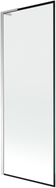 Mexen Next L Badewannenabtrennung 1-flügelig 70 x 150 cm, schwarzer Rahmen, Chrom - 895-070-000-03-70-01
