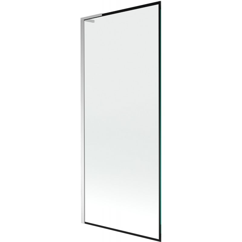 Mexen Next L Badewannenfaltwand 1-flügelig 80 x 150 cm, schwarzer Rahmen, Chrom - 895-080-000-03-70-01