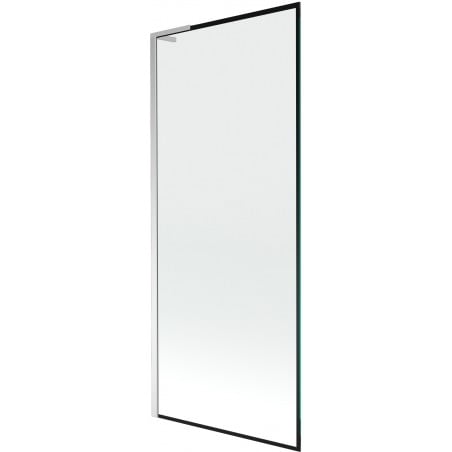 Mexen Next L Badewannenfaltwand 1-flügelig 80 x 150 cm, schwarzer Rahmen, Chrom - 895-080-000-03-70-01
