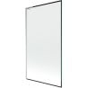 Mexen Next L Badewannenabtrennung 1-flügelig 100 x 150 cm, schwarzer Rahmen, Chrom - 895-100-000-03-70-01