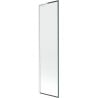 Mexen Next L Badewannenabtrennung 1-flügelig 50 x 150 cm, schwarzer Rahmen, weiß - 895-050-000-03-70-20