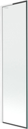 Mexen Next L Badewannenabtrennung 1-flügelig 50 x 150 cm, schwarzer Rahmen, weiß - 895-050-000-03-70-20