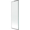 Mexen Next L Wannenspritzschutz 1-flügelig 60 x 150 cm, schwarzer Rahmen, weiß - 895-060-000-03-70-20