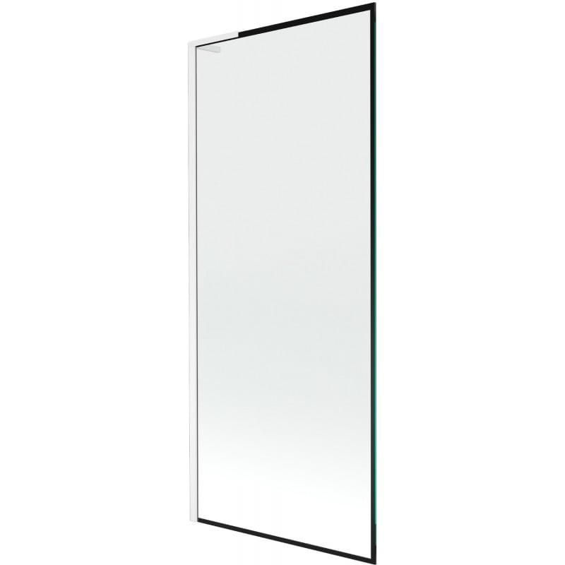 Mexen Next L Badewannenfaltwand einflügelig 80 x 150 cm, schwarzer Rahmen, weiß - 895-080-000-03-70-20