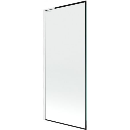 Mexen Next L Badewannenfaltwand einflügelig 80 x 150 cm, schwarzer Rahmen, weiß - 895-080-000-03-70-20