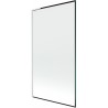 Mexen Next L Badewannenabtrennung 1-flügelig 100 x 150 cm, schwarzer Rahmen, weiß - 895-100-000-03-70-20