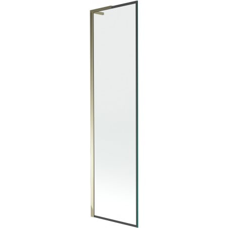 Mexen Next L Badewannenabtrennung 1-flügelig 50 x 150 cm, schwarzer Rahmen, gold - 895-050-000-03-70-50