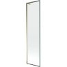 Mexen Next L Badewannenabtrennung 1-flügelig 50 x 150 cm, schwarzer Rahmen, gold - 895-050-000-03-70-50