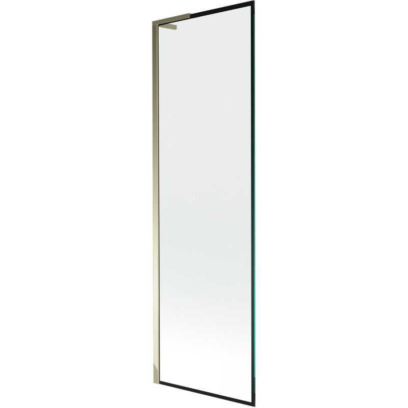 Mexen Next L Badewannenwand 1-flügelig 60 x 150 cm, schwarzer Rahmen, Gold - 895-060-000-03-70-50