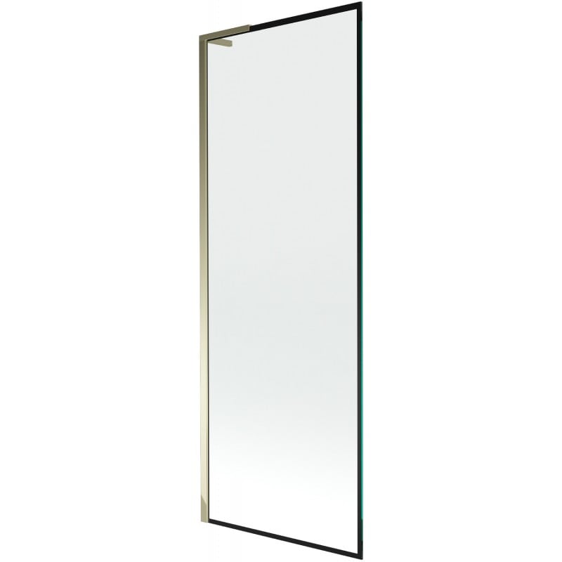 Mexen Next L Badewannenfaltwand 1-flügelig 70 x 150 cm, schwarzer Rahmen, Gold - 895-070-000-03-70-50