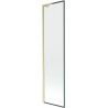 Mexen Next L Badewannenabtrennung 1-flügelig 50 x 150 cm, schwarzer Rahmen, Gold gebürstet - 895-050-000-03-70-55