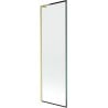 Mexen Next L Badewannenabtrennung 1-flügelig 60 x 150 cm, schwarzer Rahmen, gebürstetes Gold - 895-060-000-03-70-55