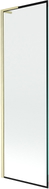 Mexen Next L Badewannenabtrennung 1-flügelig 60 x 150 cm, schwarzer Rahmen, gebürstetes Gold - 895-060-000-03-70-55