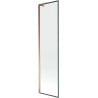 Mexen Next L Badewannenfaltwand 1-flügelig 50 x 150 cm, schwarzer Rahmen, Roségold - 895-050-000-03-70-60