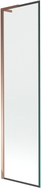 Mexen Next L Badewannenfaltwand 1-flügelig 50 x 150 cm, schwarzer Rahmen, Roségold - 895-050-000-03-70-60