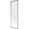 Mexen Next L Badewannenwand 1-flügelig 60 x 150 cm, schwarzer Rahmen, Roségold - 895-060-000-03-70-60