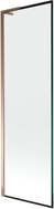 Mexen Next L Badewannenwand 1-flügelig 60 x 150 cm, schwarzer Rahmen, Roségold - 895-060-000-03-70-60