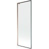 Mexen Next L Badewannenabtrennung 1-flügelig 70 x 150 cm, schwarzer Rahmen, Roségold - 895-070-000-03-70-60