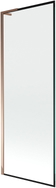 Mexen Next L Badewannenabtrennung 1-flügelig 70 x 150 cm, schwarzer Rahmen, Roségold - 895-070-000-03-70-60