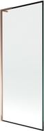 Mexen Next L Badewannenfaltwand 1-flügelig 80 x 150 cm, schwarzer Rahmen, Roségold - 895-080-000-03-70-60