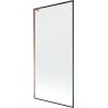 Mexen Next L Badewannenabtrennung 1-flügelig 90 x 150 cm, schwarzer Rahmen, Roségold - 895-090-000-03-70-60