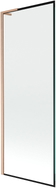 Mexen Next L Badewannenfaltwand 1-flügelig 70 x 150 cm, schwarzer Rahmen, gebürstetes Kupfer - 895-070-000-03-70-65